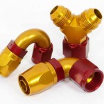 custom anodising red-and-gold-Y-piece